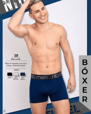 BOXER DE ALG-LYCRA CLASICO LISO CON ELASTICO PERSONALIZADO