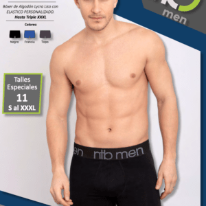 BOXER DE ALG-LYCRA CLASICO LISO CON ELASTICO PERSONALIZADO