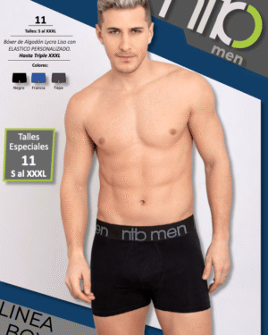 BOXER DE ALG-LYCRA CLASICO LISO CON ELASTICO PERSONALIZADO