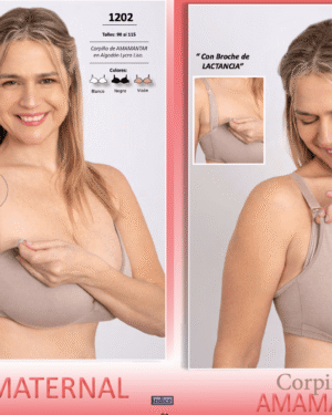 CORPIÑO PREMOLDEADO AMAMANTAR EN ALGODON CON LYCRA