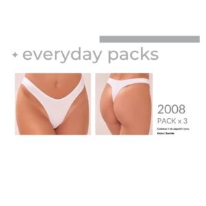 PACK X 3 COLA LESS V DE ALGODON Y LYCRA