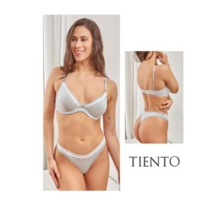 CONJUNTO SOUTIEN CON ARCO Y COLA LESS DE ALGODON Y LYCRA