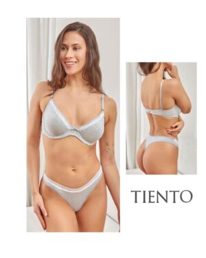 CONJUNTO SOUTIEN CON ARCO Y COLA LESS DE ALGODON Y LYCRA