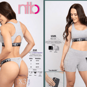 COLA LESS EN ALGODON CON LYCRA LISA CON ELASTICO PERSONALIZADA Talle L