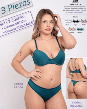 3 PIEZAS - CONJUNTO TASA SOFT CON BASE EN MICROFIBRA TRES PIEZAS CON COLALES Y COLALES REGULABLE. 3 PIEZAS!!