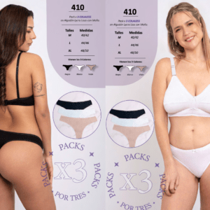 COLA LESS EN ALGODON CON LYCRA LISA CLASICA Talle XL