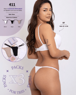 COLA LESS EN ALGODON CON LYCRA LISA REGULABLE