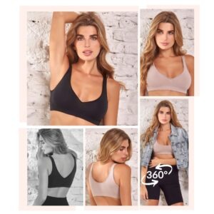 TOP ESTILO 360° CON DOBLE ESCOTE DE ALGODON Y LYCRA