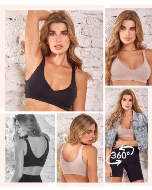 TOP ESTILO 360° CON DOBLE ESCOTE DE ALGODON Y LYCRA