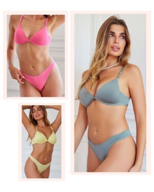 CONJUNTO TRIANGULO TAZA SOFT Y COLA LESS MICROFIBRA