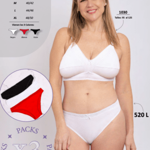 VEDETINA EN ALGODON CON LYCRA CON PUNTILLA Talle M