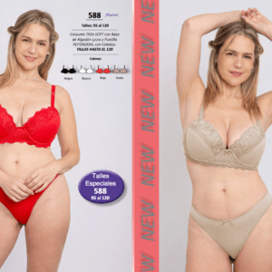 CONJUNTO TASA SOFT CON COLALESS DE ALG LYCRA Y PUNTILLA.