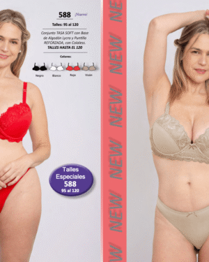 CONJUNTO TASA SOFT CON COLALESS DE ALG LYCRA Y PUNTILLA.