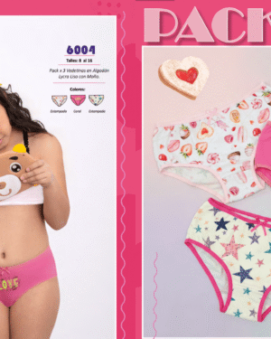 CULOTTE DE NENA ALGODON CON LYCRA CON ESTAMPA.