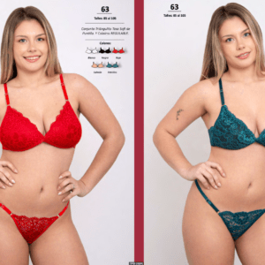 CONJUNTO TRIANGULO TASA SOFT DE PUNTILLA Y MICROFIBRA. COLALESS REGULABLE.