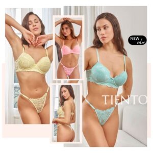 CONJUNTO TAZA SOFT Y TANGA LESS DE PUNTILLA