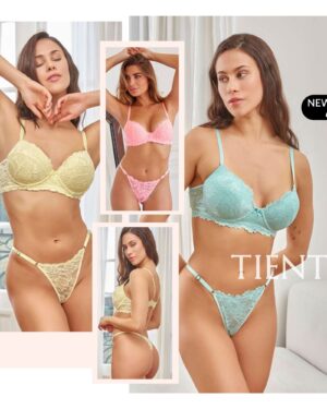 CONJUNTO TAZA SOFT Y TANGA LESS DE PUNTILLA