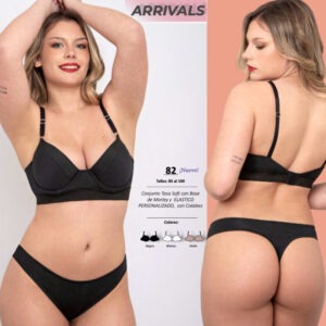 CONJUNTO TASA SOFT CON BASE DE MORLEY ELASTIZADO CON ELASTICO PERSONALISADO Y COLA LESS.