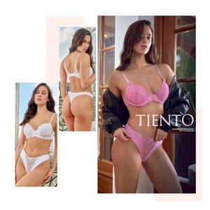 CONJUNTO TAZA SOFT Y COLA LESS DE MICROFIFRA Y PUNTILLA