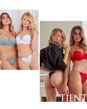 CONJUNTO TAZA SOFT Y TANGA LESS DE PUNTILLA