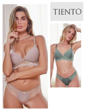 CONJUNTO TAZA SOFT TRIANGULO Y COLA LESS MICROFIBRA Y PUNTILLA