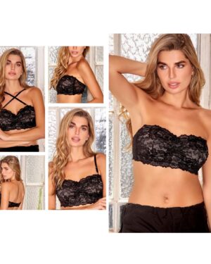 STRAPLES FORRADO CON BRETEL DESMONTABLE DE PUNTILLA, VARIAS POSICIONES