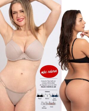 CONJUNTO TASA SOFT CON BASE DE ALG-LYCRA Y COLA LESS.