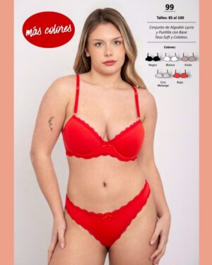 TASA SOFT CON BASE EN ALG-LYCRA CON PUNTILLA Y COLA LESS