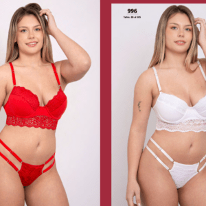 CONJUNTO DE TASA SOFT CON BASE, ALGODON,LYCRA Y PUNITLLA - COLA LESS REGULABLE DOBLE BRETEL