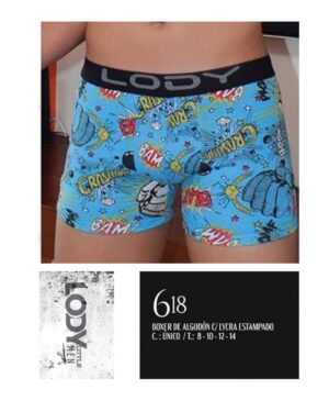 BOXER ALG.LYCRA ESTAMPADO
