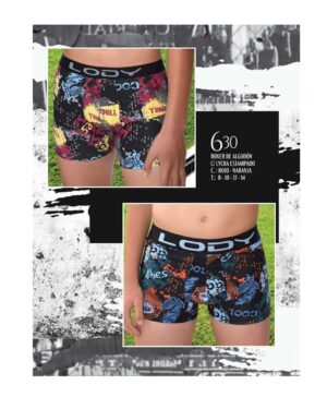 BOXER NIÑO ALGODON/LYCRA ESTAMPADO CHILL