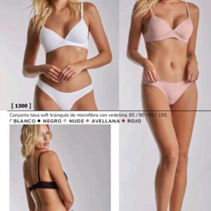 CONJ. TASA SOFT TRIANGULO DE MICROFIBRA CON VEDETINA.