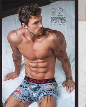 BOXER DE ALG. LYCRA ESTAMPADO GENEROS ROCK