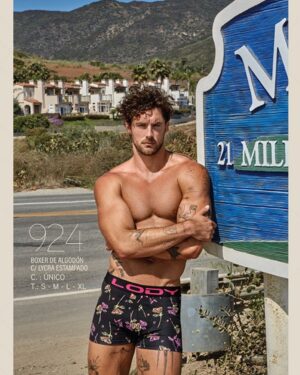 BOXER DE ALG.LYCRA ESTAMPADO ROSAS