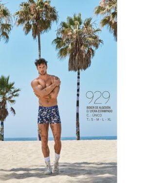 BOXER DE ALG.LYCRA ESTAMPADO CISNES.