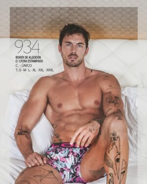 BOXER DE ALG.LYCRA ESTAMPADO ABSTRACT (XXL/XXXL)