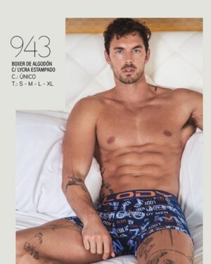 BOXER DE ALG.LYCRA ESTAMPADO LODYMEN NEON.