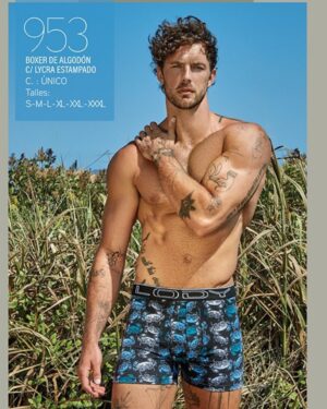 BOXER DE ALGODON CON LYCRA ESTAMPADO (CANGREJOS)